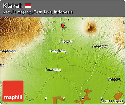 Physical Map of Klakah