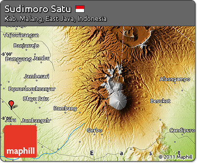 Physical Map of Sudimoro Satu