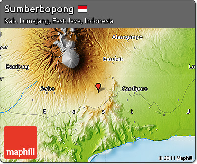 Physical Map of Sumberbopong