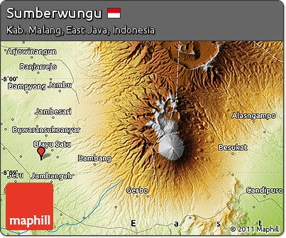 Physical Map of Sumberwungu