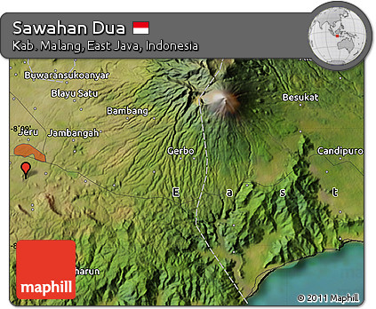 Satellite Map of Sawahan Dua