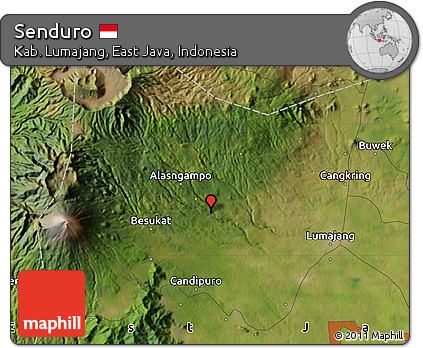Satellite Map of Senduro