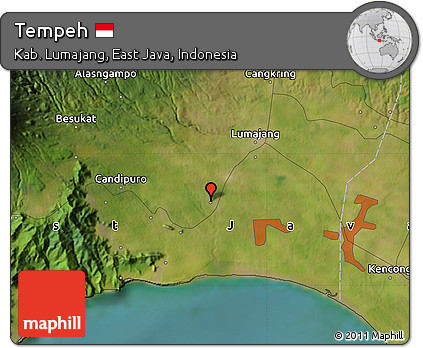Satellite Map of Tempeh