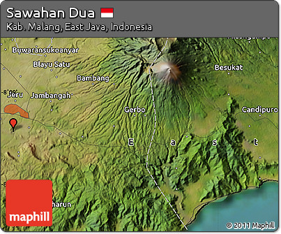 Satellite Map of Sawahan Dua