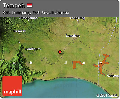 Satellite Map of Tempeh