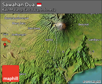 Satellite Map of Sawahan Dua