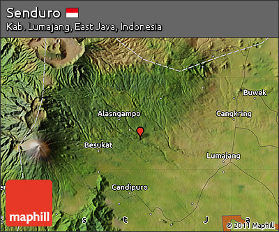 Satellite Map of Senduro