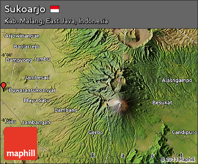 Satellite Map of Sukoarjo