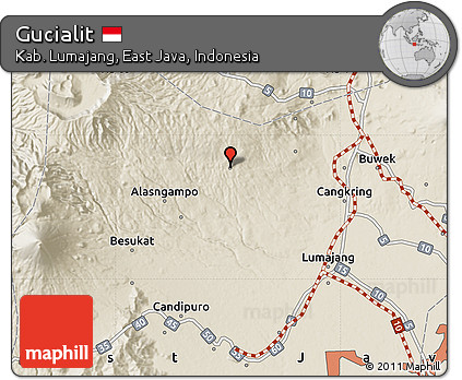 Shaded Relief Map of Gucialit