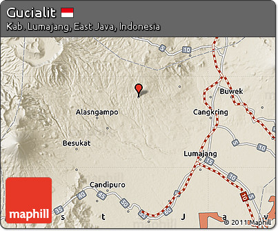 Shaded Relief Map of Gucialit