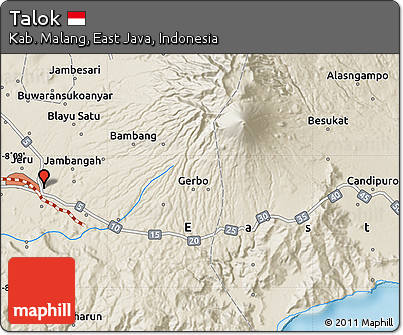 Shaded Relief Map of Talok