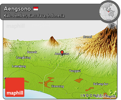 Physical Panoramic Map of Aengsono