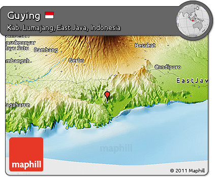Physical Panoramic Map of Guying