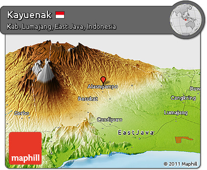 Physical Panoramic Map of Kayuenak