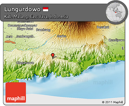 Physical Panoramic Map of Lungurdowo