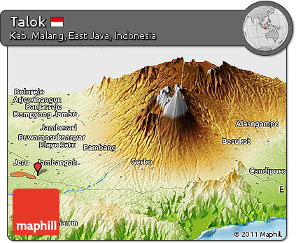 Physical Panoramic Map of Talok