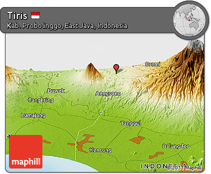 Physical Panoramic Map of Tiris