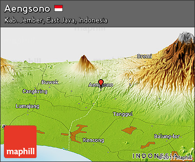 Physical Panoramic Map of Aengsono