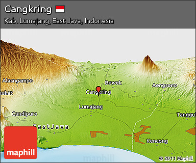 Physical Panoramic Map of Cangkring