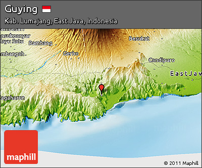 Physical Panoramic Map of Guying