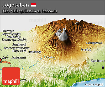 Physical Panoramic Map of Jogosaban