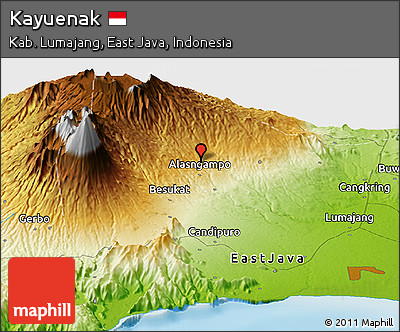 Physical Panoramic Map of Kayuenak