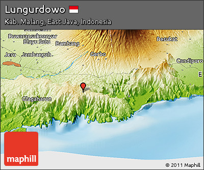 Physical Panoramic Map of Lungurdowo