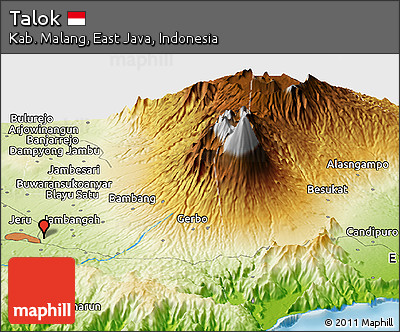 Physical Panoramic Map of Talok