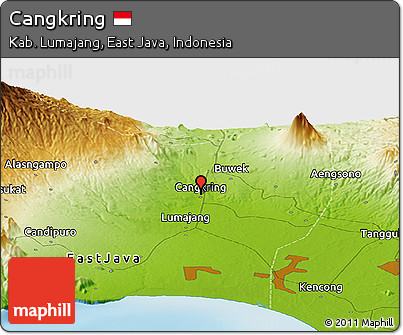 Physical Panoramic Map of Cangkring