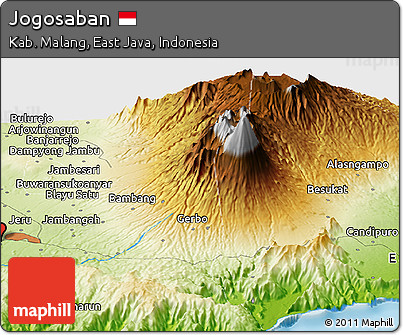 Physical Panoramic Map of Jogosaban