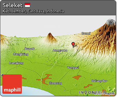 Physical Panoramic Map of Seleket