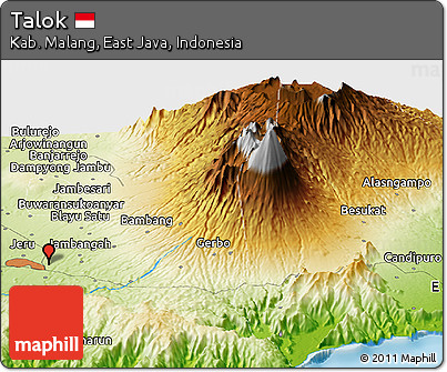 Physical Panoramic Map of Talok