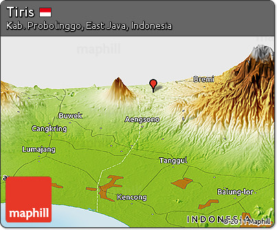 Physical Panoramic Map of Tiris