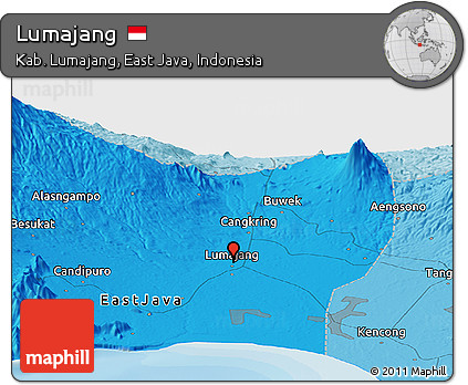 Political Panoramic Map of Lumajang