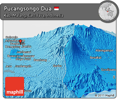 Political Panoramic Map of Pucangsongo Dua