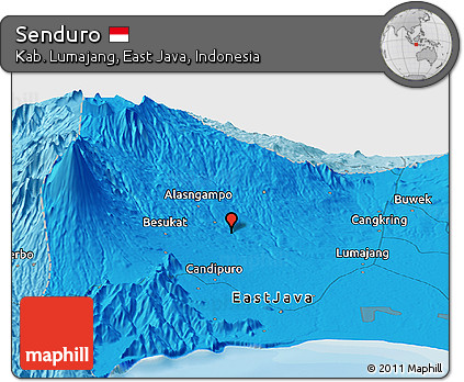 Political Panoramic Map of Senduro