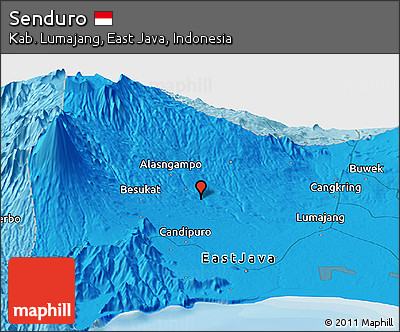 Political Panoramic Map of Senduro