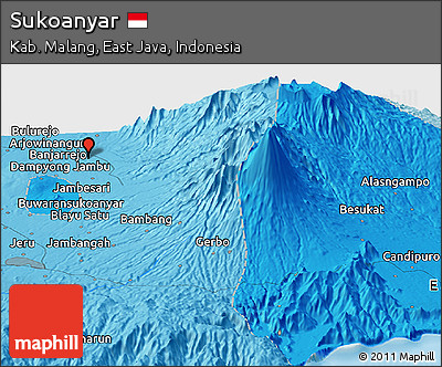 Political Panoramic Map of Sukoanyar