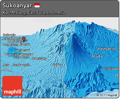 Political Panoramic Map of Sukoanyar
