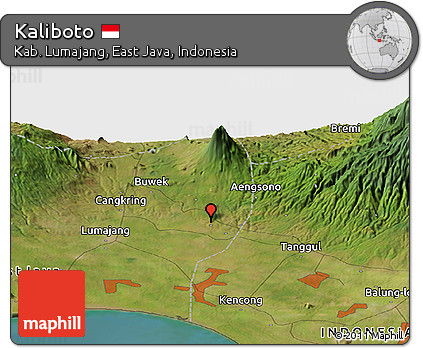 Satellite Panoramic Map of Kaliboto
