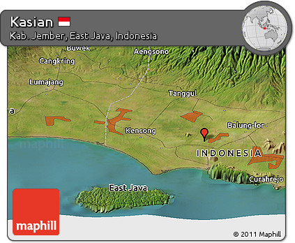 Satellite Panoramic Map of Kasian