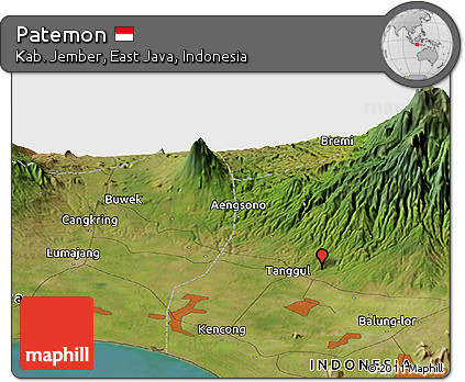 Satellite Panoramic Map of Patemon