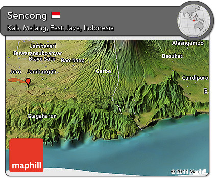 Satellite Panoramic Map of Sencong