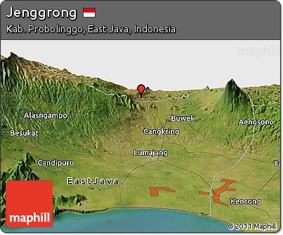 Satellite Panoramic Map of Jenggrong