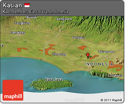 Satellite Panoramic Map of Kasian