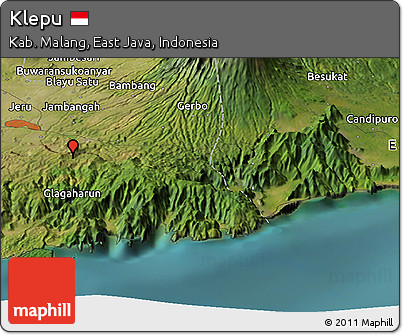 Satellite Panoramic Map of Klepu