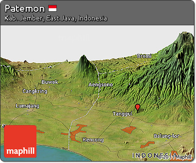Satellite Panoramic Map of Patemon