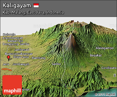 Satellite Panoramic Map of Kaligayam