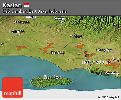 Satellite Panoramic Map of Kasian