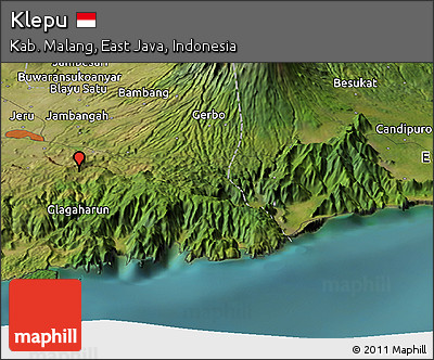 Satellite Panoramic Map of Klepu